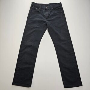 Levis 513 Slim Straight Jeans Mens 30x30 Black Denim Pants Preppy Y2K